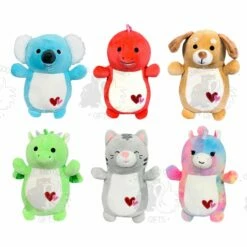 Squishmallow 10 Inch Valentine Hug Mees Set Of 6 - Paul, Duster, Sam, Desmund, Tally, Esmeralda
