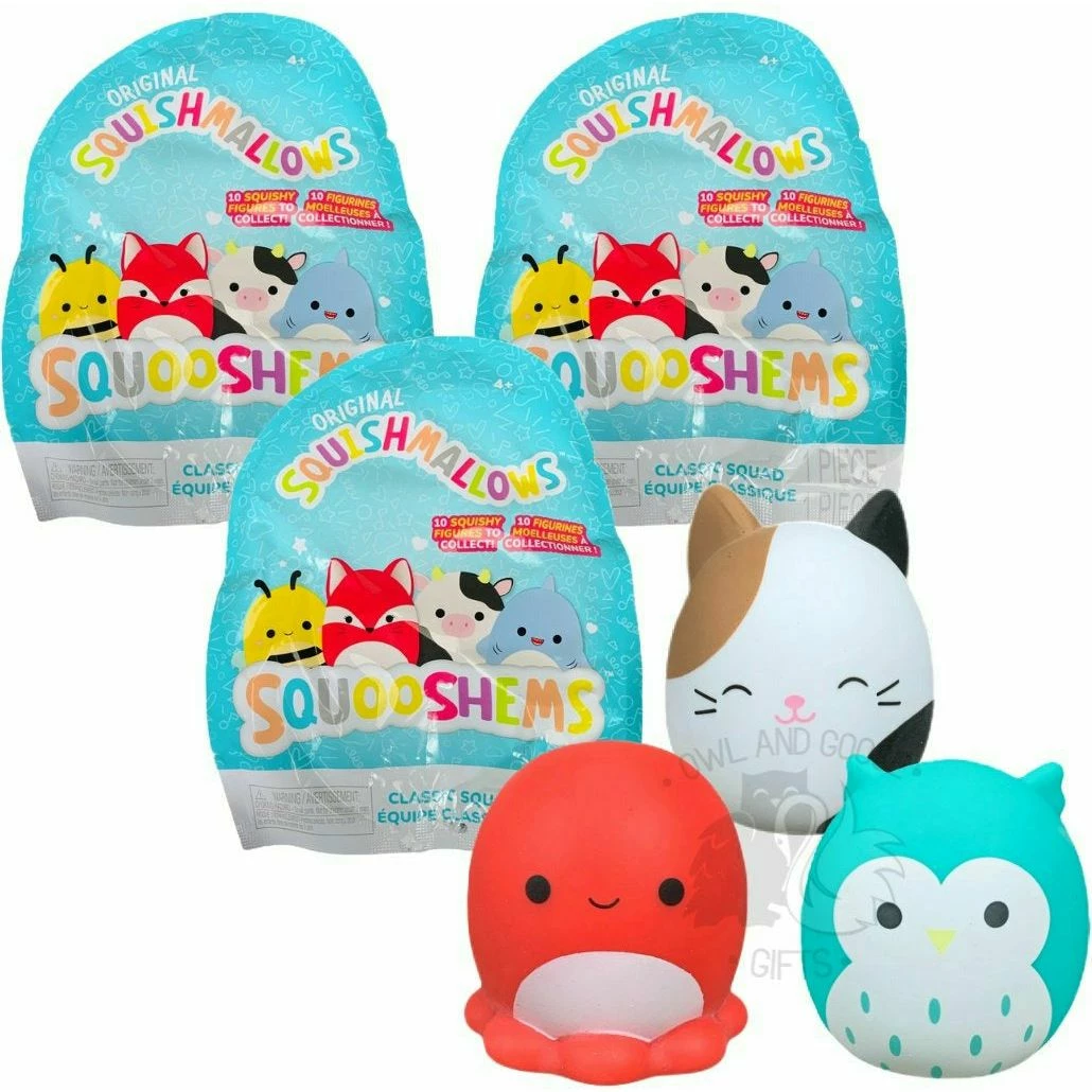 Squishmallow Squooshems 2 Inch Classic Squad - 3 MYSTERY BAGS 3 Squishmallow Squooshems 2 Inch Classic Squad - 3 MYSTERY BAGS