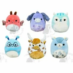 Squishmallow 5 Inch Fantasy Squad Set Of 6 - Mirren, Deacon, Fuyuki, Cordelia, Alonzo, Pell