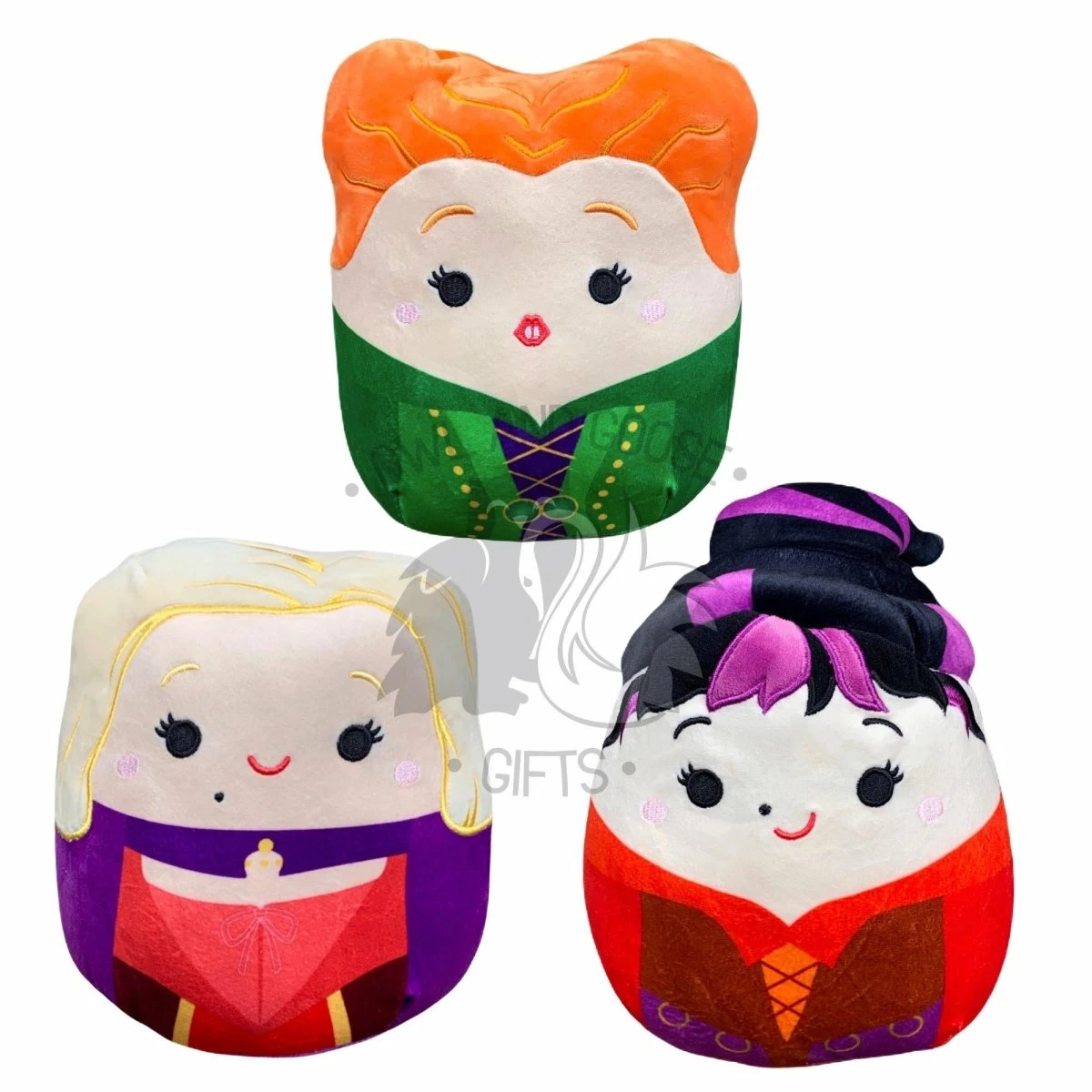 Squishmallow 8 Inch Hocus Pocus Set Of 3 - Winifred, Sarah, Mary 3 Squishmallow 8 Inch Hocus Pocus Set Of 3 - Winifred, Sarah, Mary