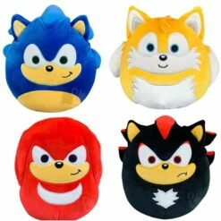 Squishmallow 8 Inch Sonic The Hedgehog Set Of 4 - Sonic, Tails, Knuckles, Shadow