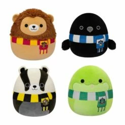 Squishmallow 8 Inch Harry Potter Set Of 4 - Gryffindor, Ravenclaw, Hufflepuff, Slytherin