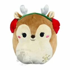 Squishmallow 8 Inch Darla The Deer With Earmuffs Christmas Plush Toy