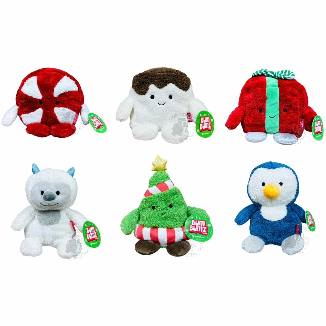 Bumbumz 7.5 Inch Holiday Bumz Set Of 6 - Penelope, Marci, Gabrielle, Yano, Tinsel, Paulo 3 Bumbumz 7.5 Inch Holiday Bumz Set Of 6 - Penelope, Marci, Gabrielle, Yano, Tinsel, Paulo