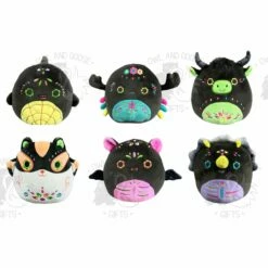 Squishmallow 5 Inch Day Of The Dead Squad Squad Set Of 6 - Oceana, Frieda, Catrina, Elvio, Dalia, Tetero